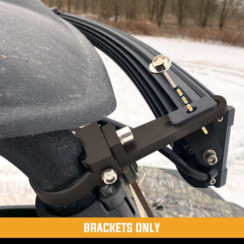Wsays 2 Inch Universal Side Roll Cage Bull Bar Tube Clamps LED Light Mount Brackets Compatible with Polaris Ranger RZR Ace General Fit Arctic Cat Fit Yamaha YXZ Fit Kawasaki Teryx ATV UTV - Image 4